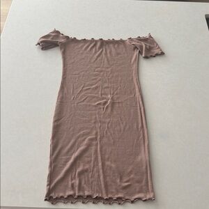 Heart Hips Taupe Ruffled Top